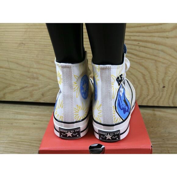 New Converse Sneakers Womens 7 White Much Love Be Nice Chucks All Star Mens 8